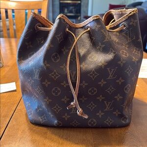 Louis Vuitton Brown Monogram Drawstring Bag